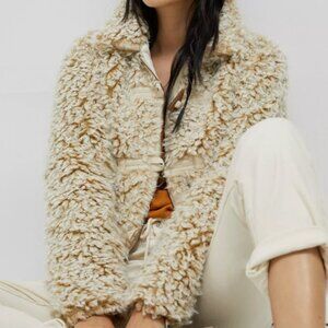 NWT - Anthropologie Brenna Faux Fur Sherpa Coat - SM